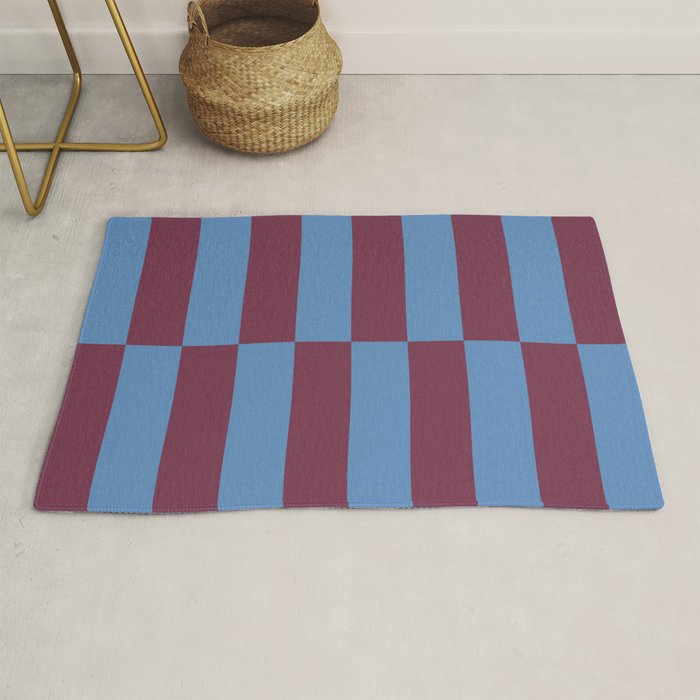 Duo II - Berry and Blue Stripes Rug Gallery Image 1