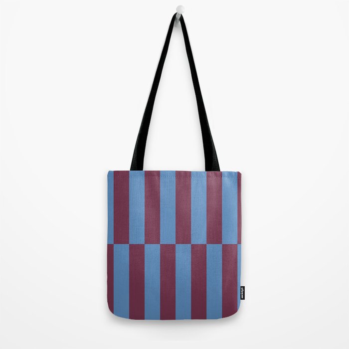 Duo II - Berry and Blue Stripes Tote Bag Gallery Image 2