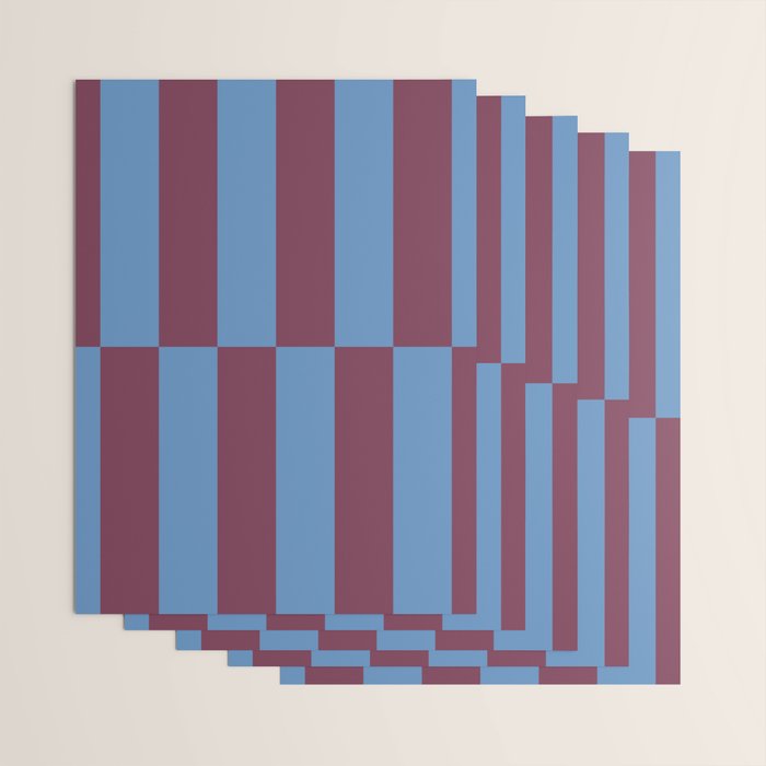 Duo II - Berry and Blue Stripes Wrapping Paper Gallery Image 3