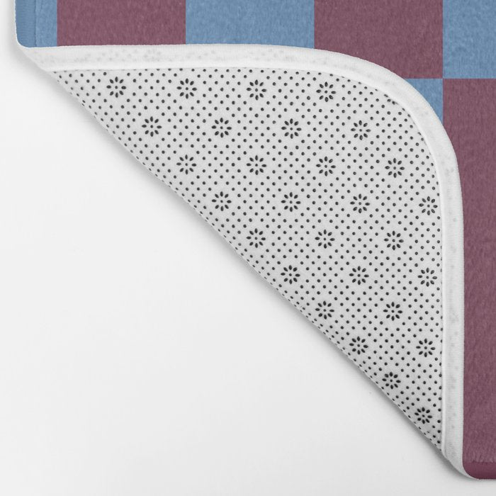 Duo II - Berry and Blue Stripes Bath Mat Gallery Image 2