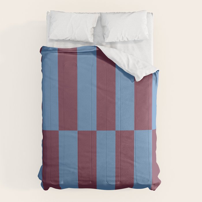 Duo II - Berry and Blue Stripes Comforter Gallery Image 6