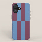 Duo II - Berry and Blue Stripes iPhone Case Gallery Image 1