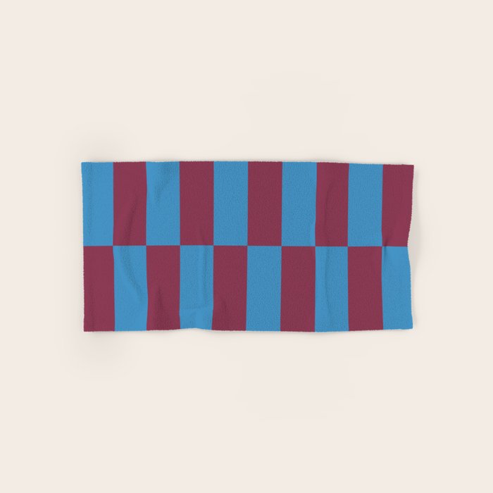 Duo II - Berry and Blue Stripes Bath Towel Gallery Image 1