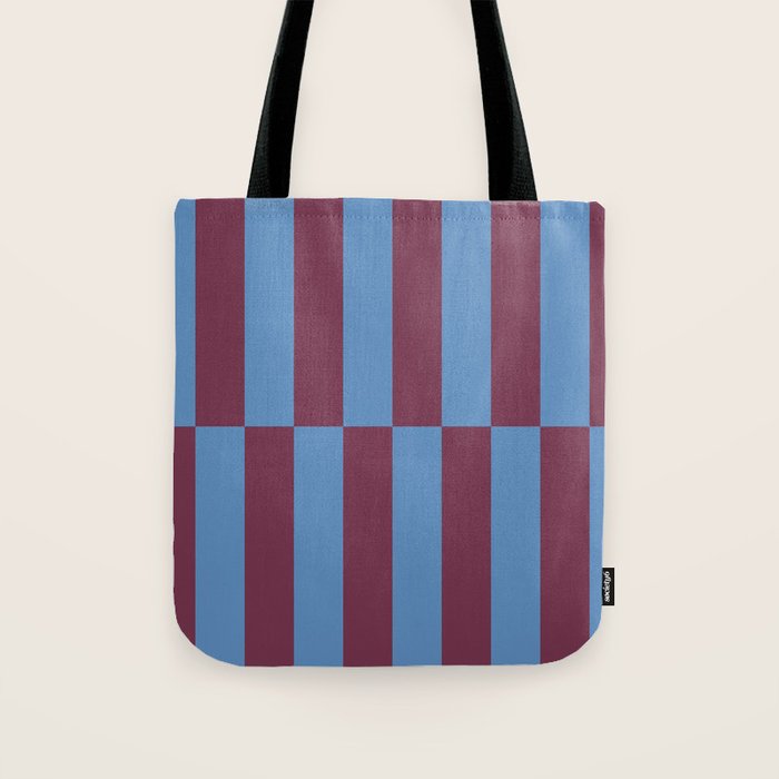 Duo II - Berry and Blue Stripes Tote Bag Gallery Image 1