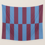 Duo II - Berry and Blue Stripes Wall Tapestry Gallery Image 4
