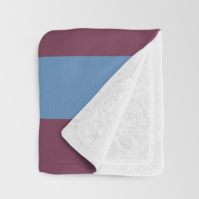 Duo II - Berry and Blue Stripes Throw Blanket Gallery Image 3