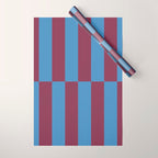 Duo II - Berry and Blue Stripes Wrapping Paper Gallery Image 1