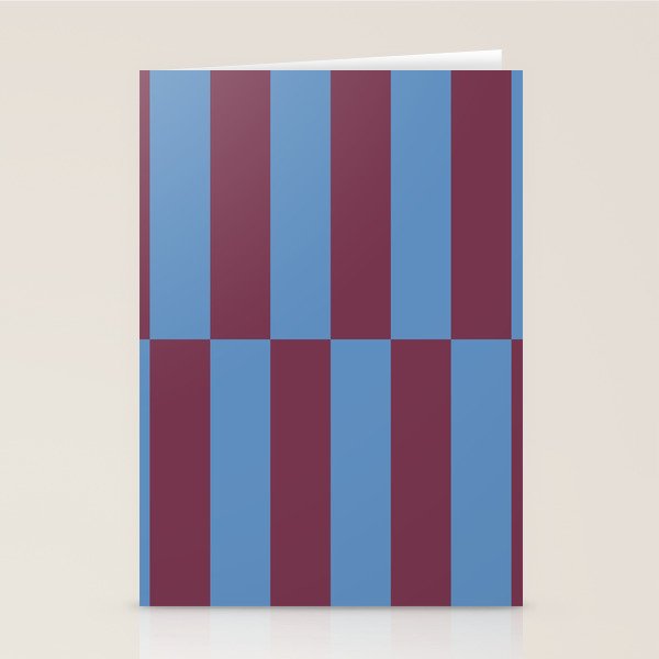 Duo II - Berry and Blue Stripes Stationery Card Gallery Image 2