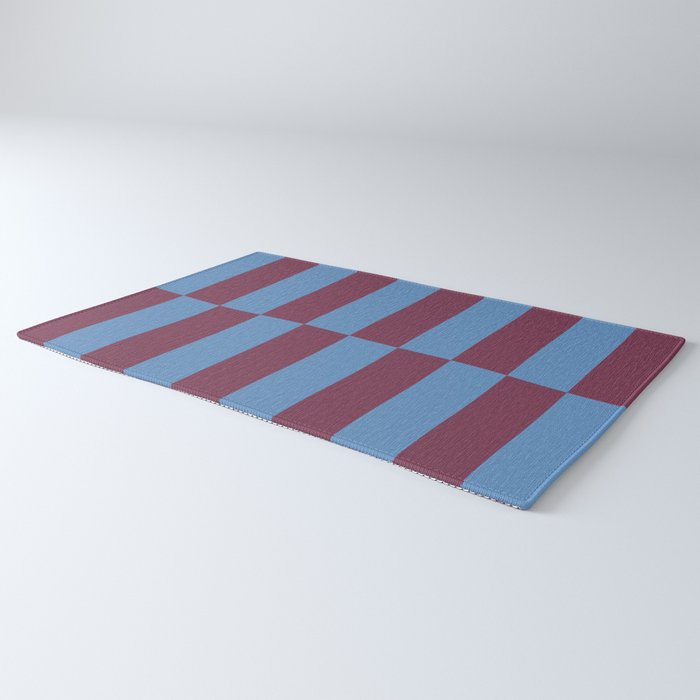 Duo II - Berry and Blue Stripes Rug Gallery Image 3