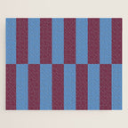 Duo II - Berry and Blue Stripes Jigsaw Puzzle Gallery Image 1