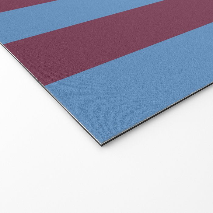 Duo II - Berry and Blue Stripes Welcome Mat Gallery Image 2