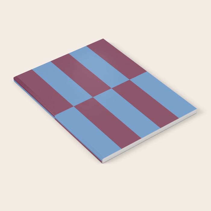 Duo II - Berry and Blue Stripes Notebook Gallery Image 2