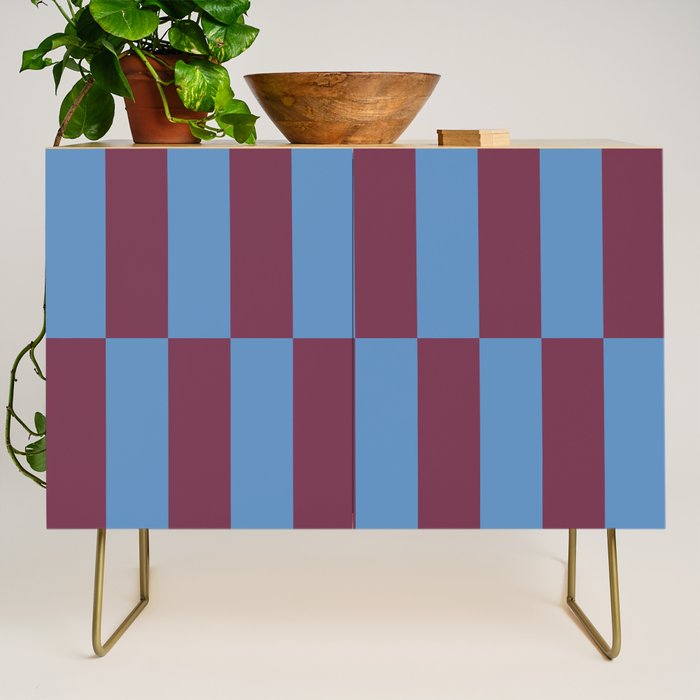 Duo II - Berry and Blue Stripes Credenza Gallery Image 1