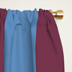 Duo II - Berry and Blue Stripes Window Curtain Gallery Image 2