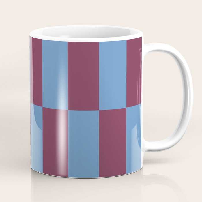 Duo II - Berry and Blue Stripes Coffee Mug Gallery Image 1