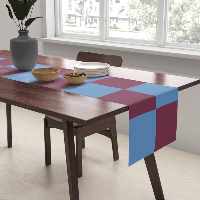 Duo II - Berry and Blue Stripes Table Runner Gallery Image 2