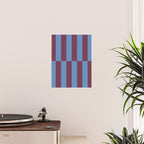 Duo II - Berry and Blue Stripes Poster Gallery Image 2