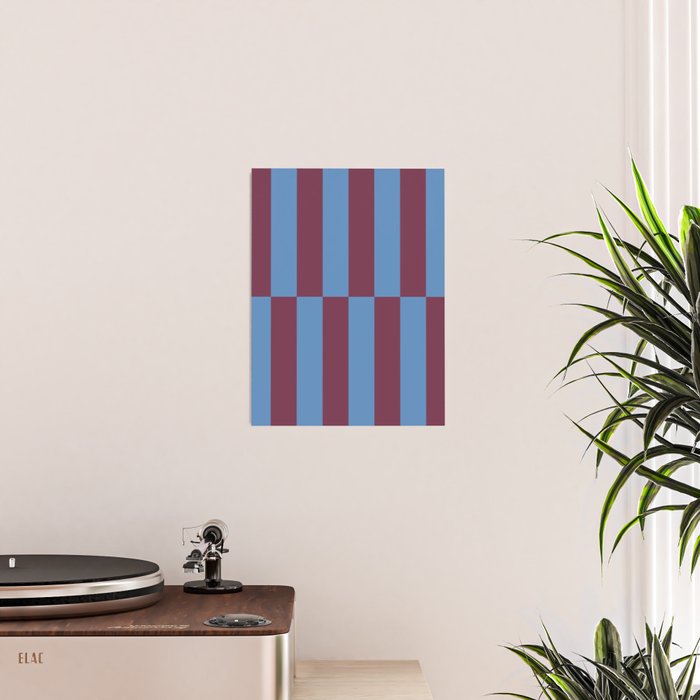 Duo II - Berry and Blue Stripes Poster Gallery Image 2