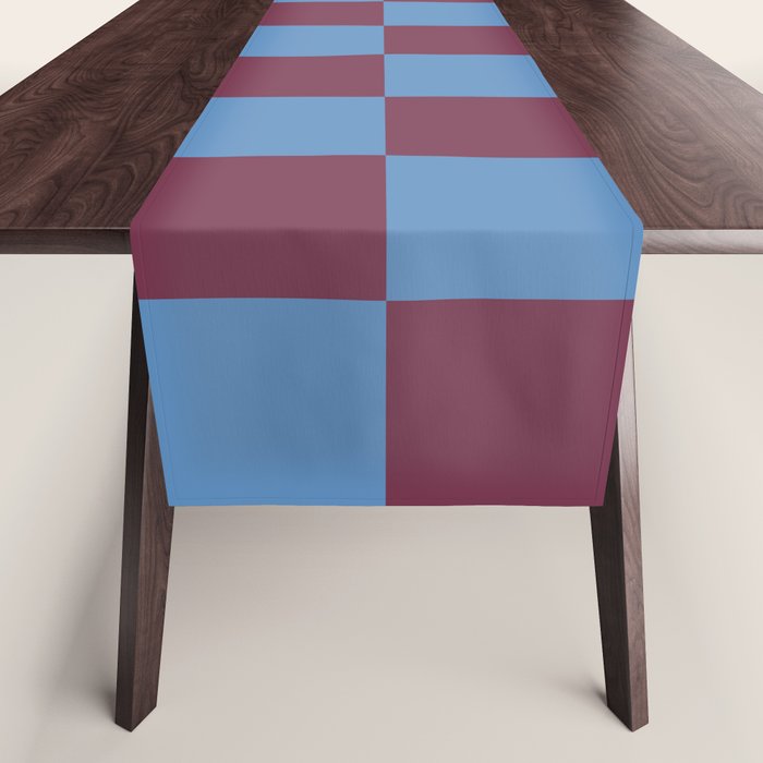 Duo II - Berry and Blue Stripes Table Runner Gallery Image 1