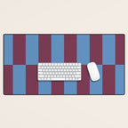 Duo II - Berry and Blue Stripes Desk Mat Gallery Image 1