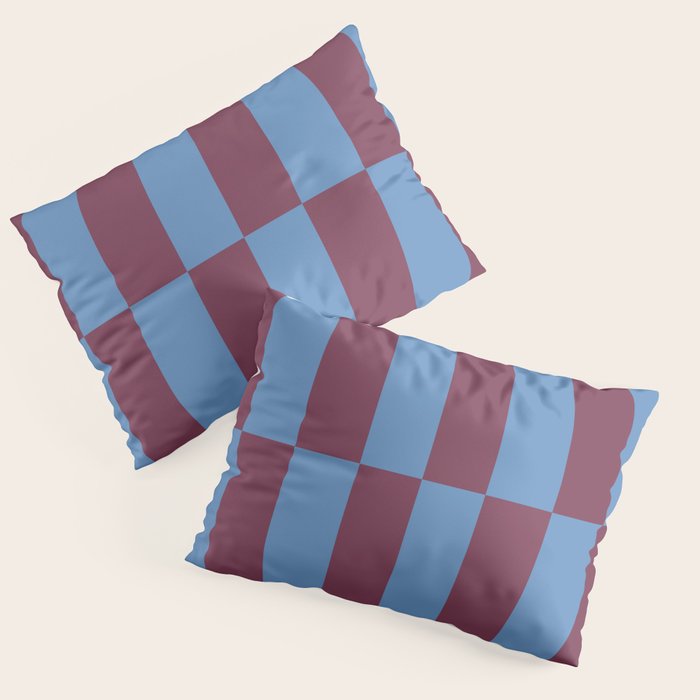 Duo II - Berry and Blue Stripes Pillow Sham Gallery Image 1