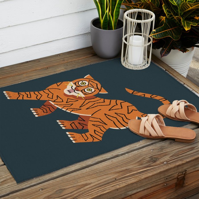 Rawr, Tiger! Outdoor Rug Gallery Image 2