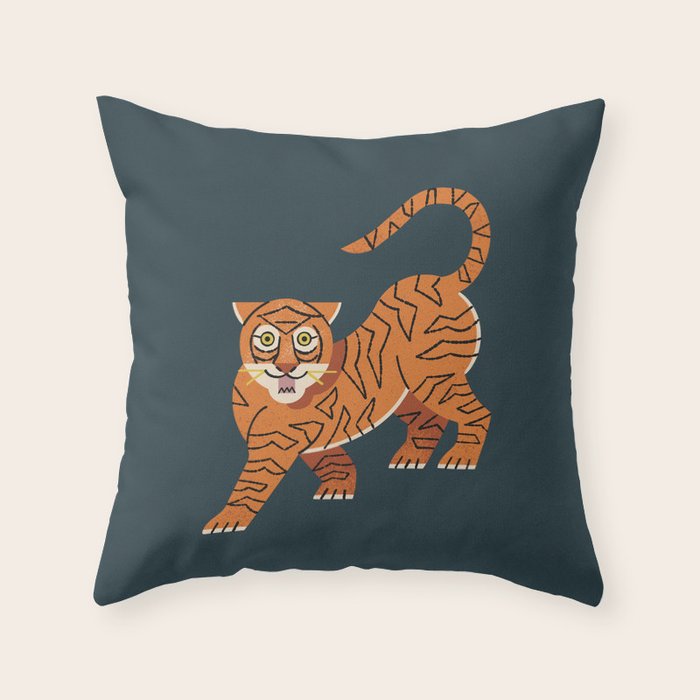 Rawr, Tiger! Throw Pillow Gallery Image 6