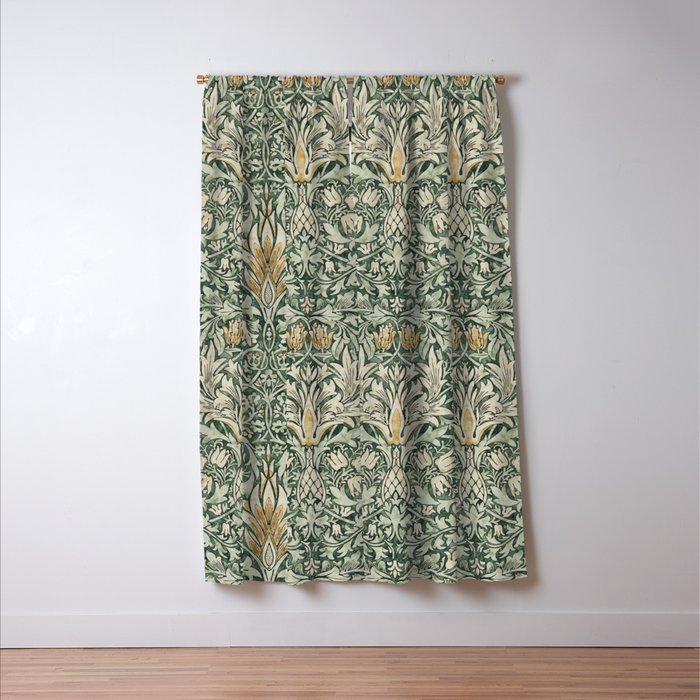 William Morris Vintage Snakeshead Forest Thyme Green Pattern