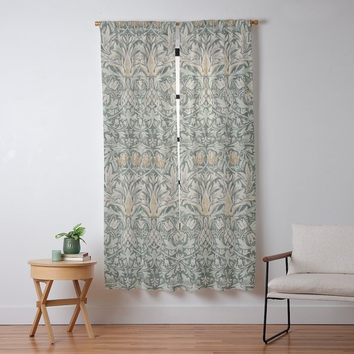 William Morris Vintage Snakeshead Forest Thyme Green Pattern