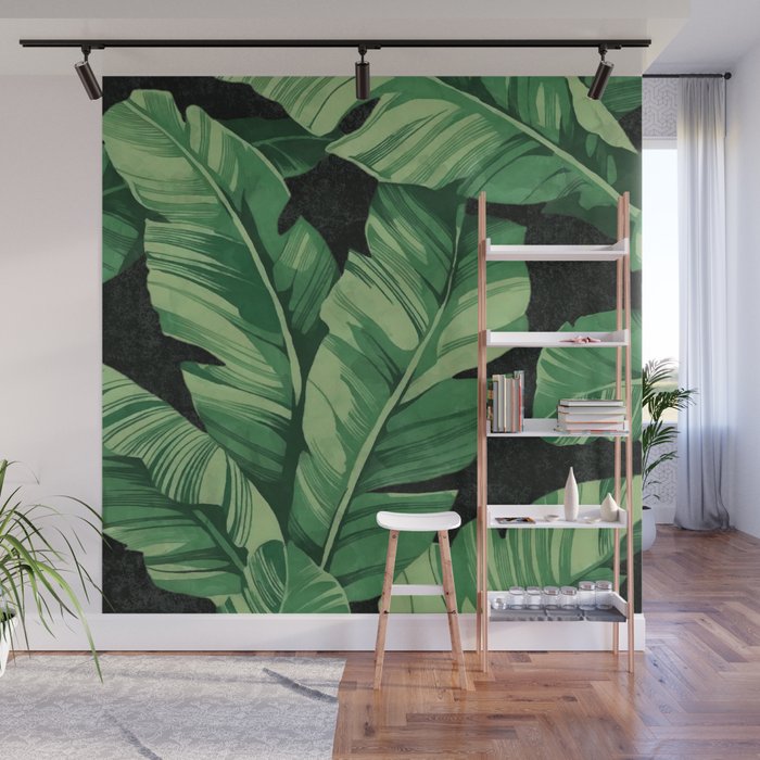 Tropical banana leaves II Wall Mural Gallery Image 1