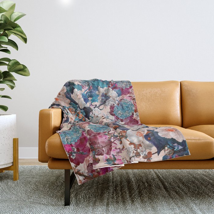 Romantic Garden XII Throw Blanket Gallery Image 1