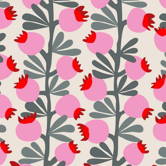 Minimal nordic flower pink Coffee Mug Gallery Image 2