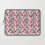 Minimal nordic flower pink Laptop Sleeve Gallery Image 1