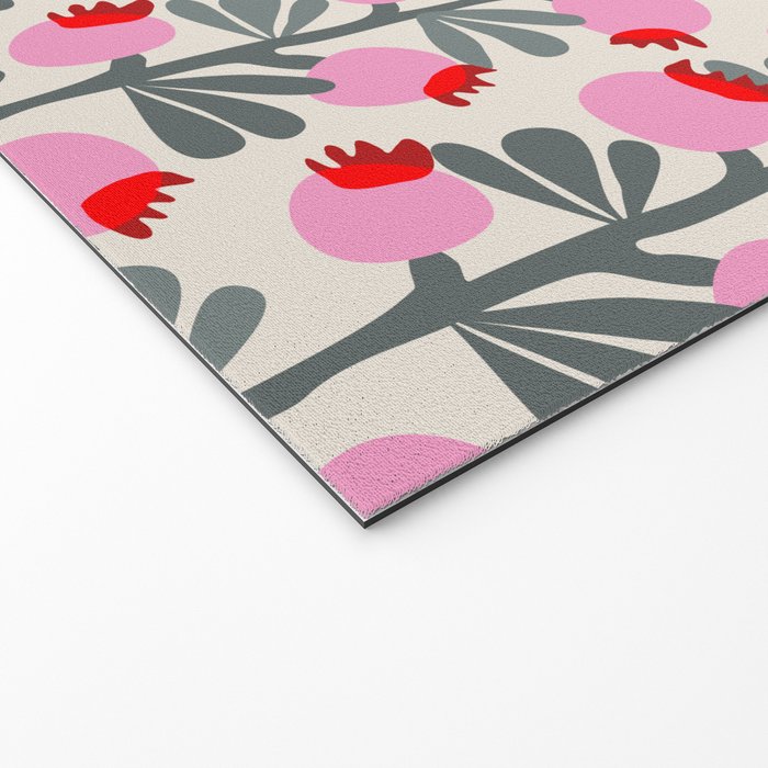Minimal nordic flower pink Welcome Mat Gallery Image 2