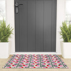 Minimal nordic flower pink Welcome Mat Gallery Image 3