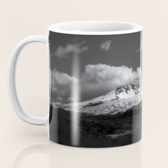 Mount Saint Helens Black and White II Coffee Mug Gallery Image 3