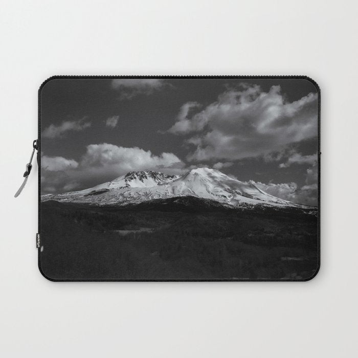 Mount Saint Helens Black and White II Laptop Sleeve Gallery Image 1