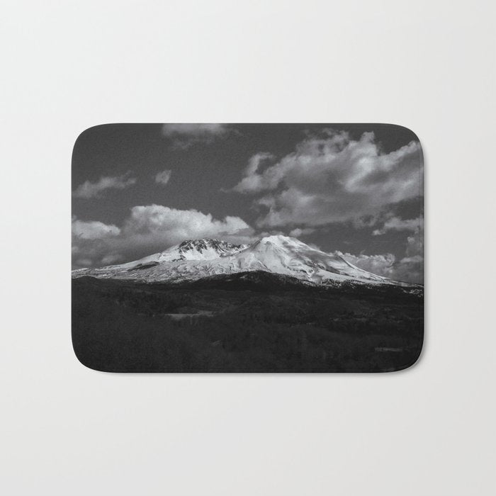 Mount Saint Helens Black and White II Bath Mat Gallery Image 1