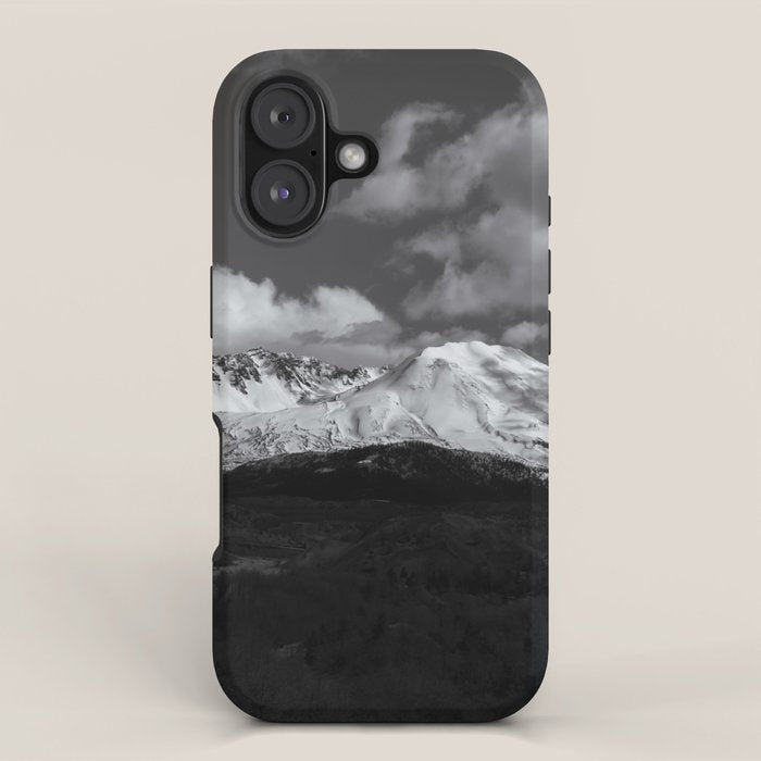 Mount Saint Helens Black and White II iPhone Case Gallery Image 1