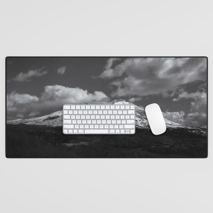 Mount Saint Helens Black and White II Desk Mat Gallery Image 1