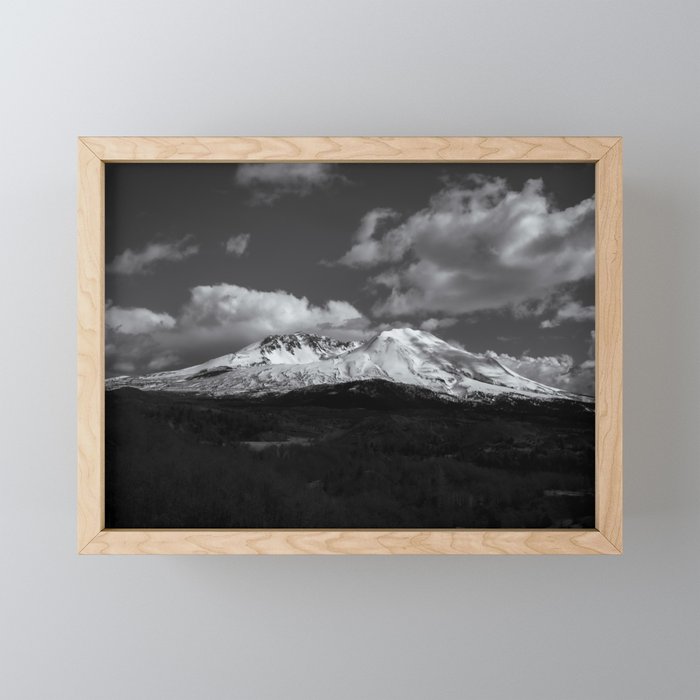 Mount Saint Helens Black and White II Mini Art Print Gallery Image 1