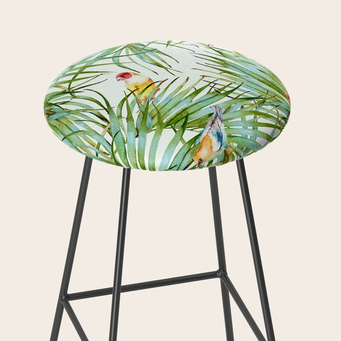 Birds on the leaves of the jungle Stool Gallery Image 2