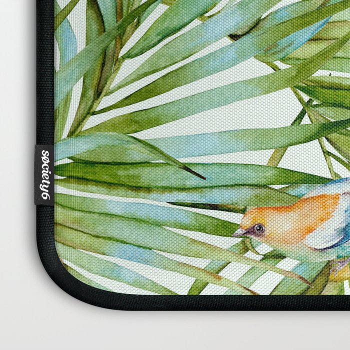 Birds on the leaves of the jungle Laptop Sleeve Gallery Image 3