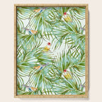 Birds on the leaves of the jungle Serving Tray Gallery Image 1
