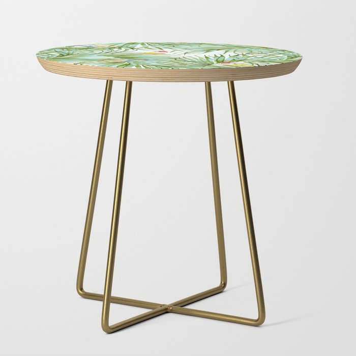 Birds on the leaves of the jungle Side Table Gallery Image 1