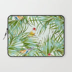 Birds on the leaves of the jungle Laptop Sleeve Gallery Image 1