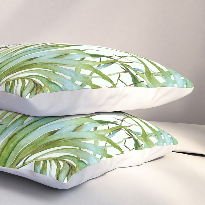 Birds on the leaves of the jungle Pillow Sham Gallery Image 3