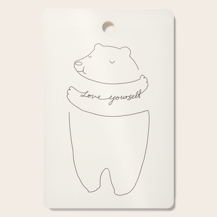Love Yourself Bear Cutting Board Gallery Image 1