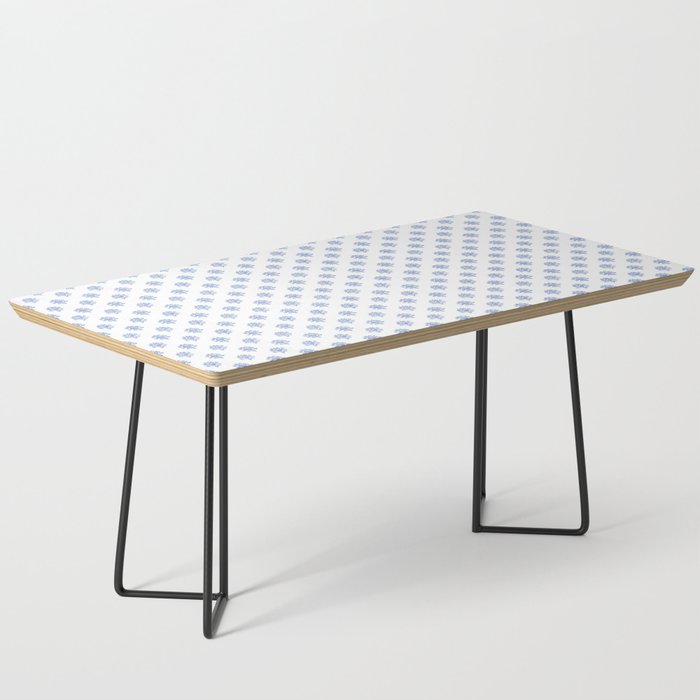 Small Distressed Block Print - Cobalt Coffee Table Gallery Image 1