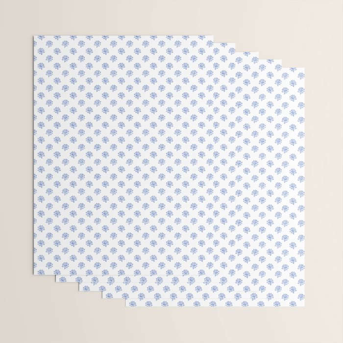 Small Distressed Block Print - Cobalt Wrapping Paper Gallery Image 3